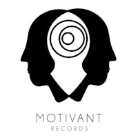a black and white logo for motivant records